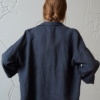 oversized linen shirt in grey color