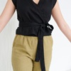 Comfortable and versatile linen cropped top
