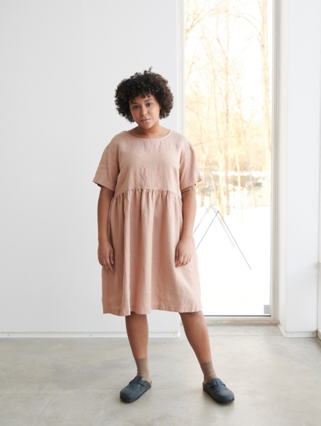 Easy to wear dropped shoulders dress