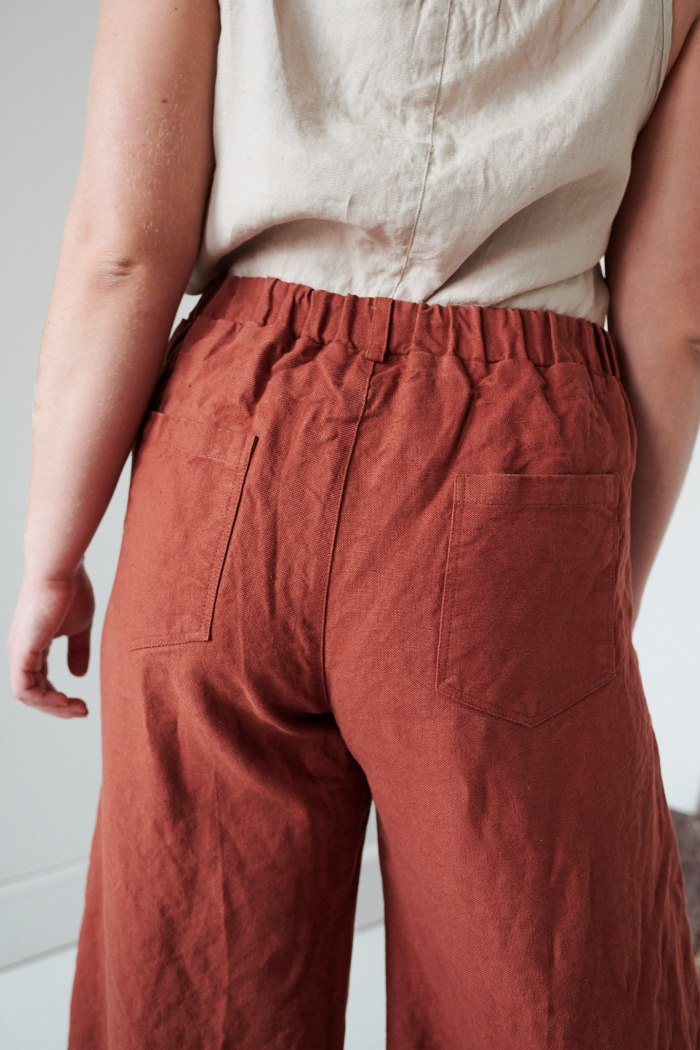 Terracotta Linen Trousers Linen Pants Heavy Linen Pants