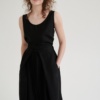 Midi length romantic and feminine linen skirt