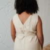 Soft linen dress in beige color