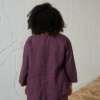 The back of linen eggplant violet oversized tunic