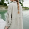 linen shirt back details