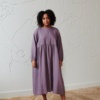 long sleeve dusty lavender linen margo dress