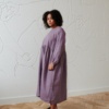 oversized dusty lavender linen dress