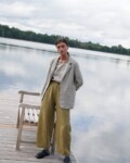 Olive Linen Trousers Linen Pants Heavy Linen Pants