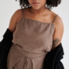 Brown Linen Top Cacao Linen Top