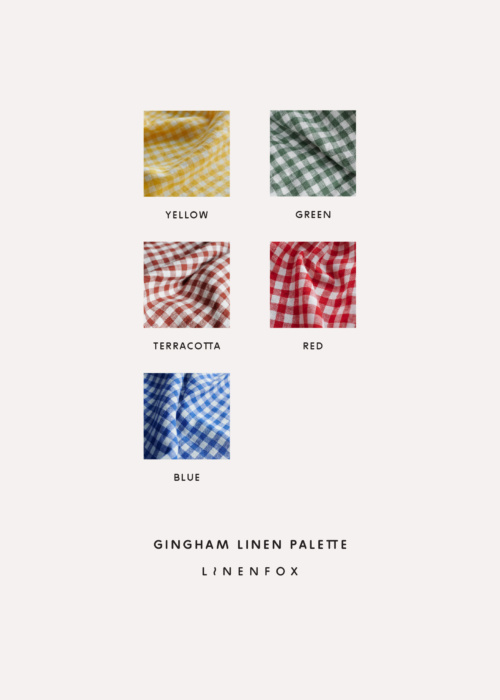 gingham linen color samples of linenfox palette