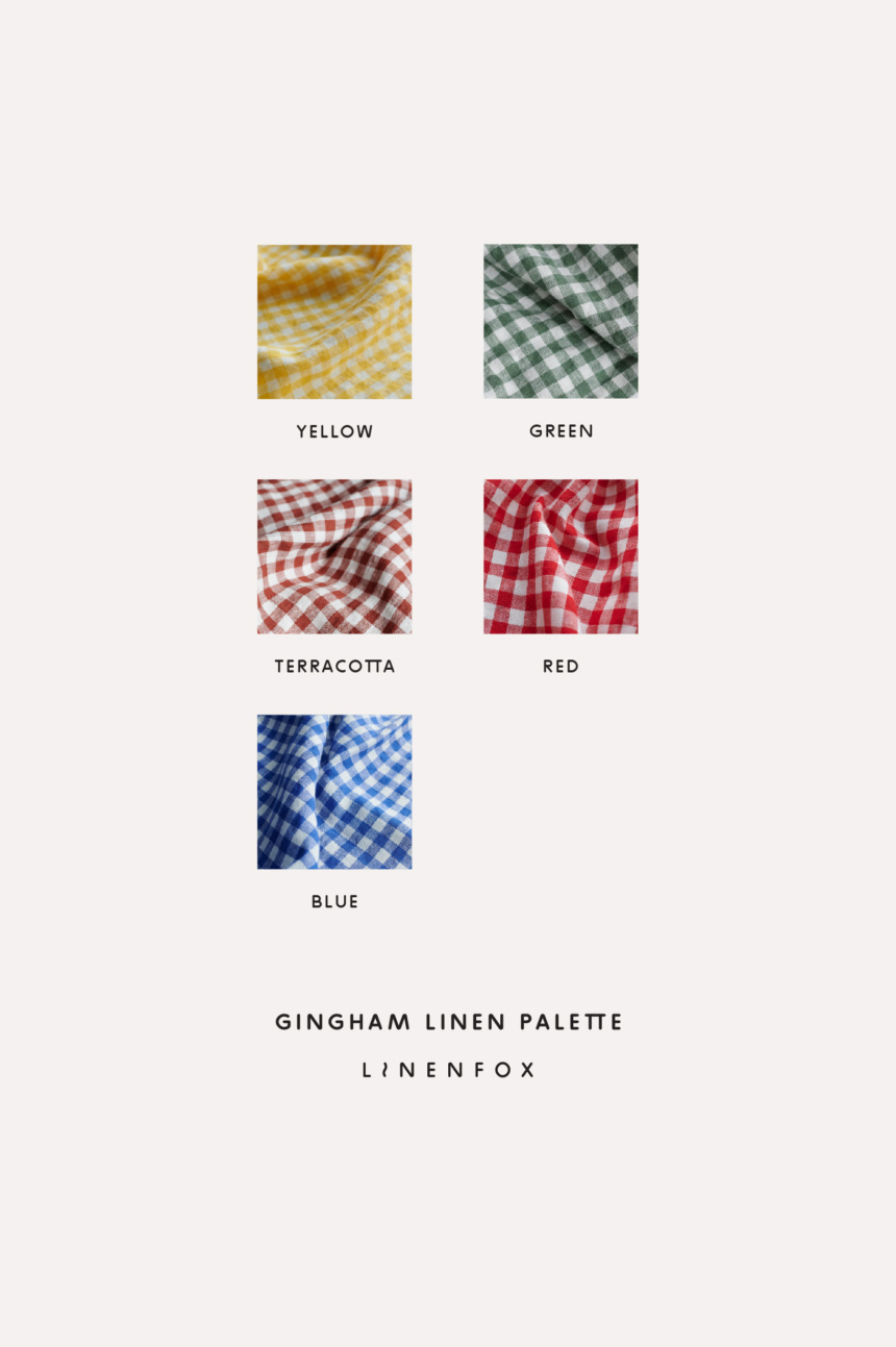 gingham linen color samples of linenfox palette