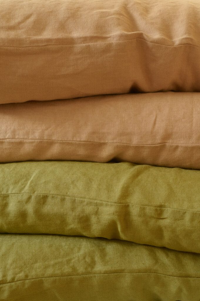 Linen fabric close up