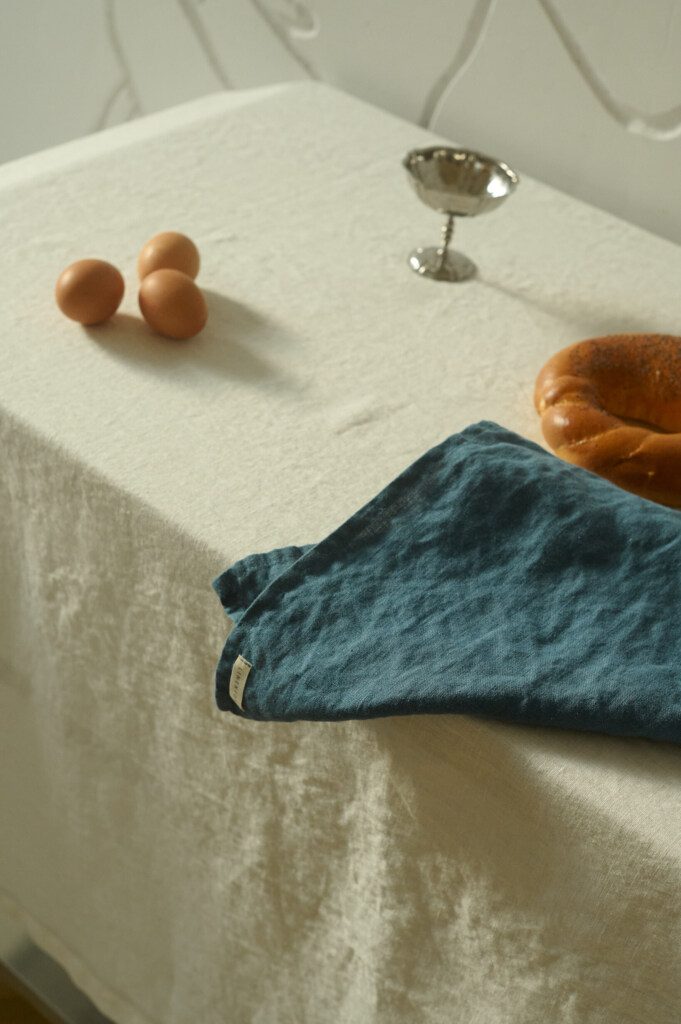 Linen fabric wrinkles